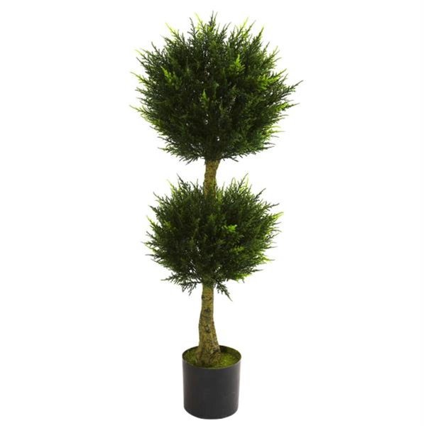 Dare2Decor 4 ft. Double Ball Cypress Topiary UV Resistant - Indoor-Outdoor DA408346